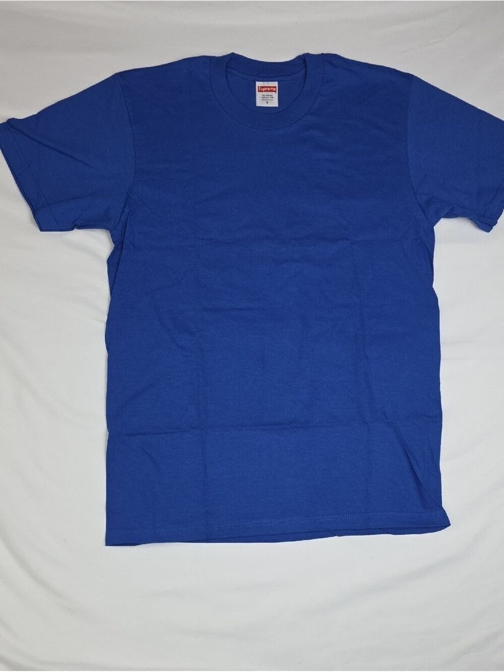 Blank Blue Crewneck Men's T-Shirt Small